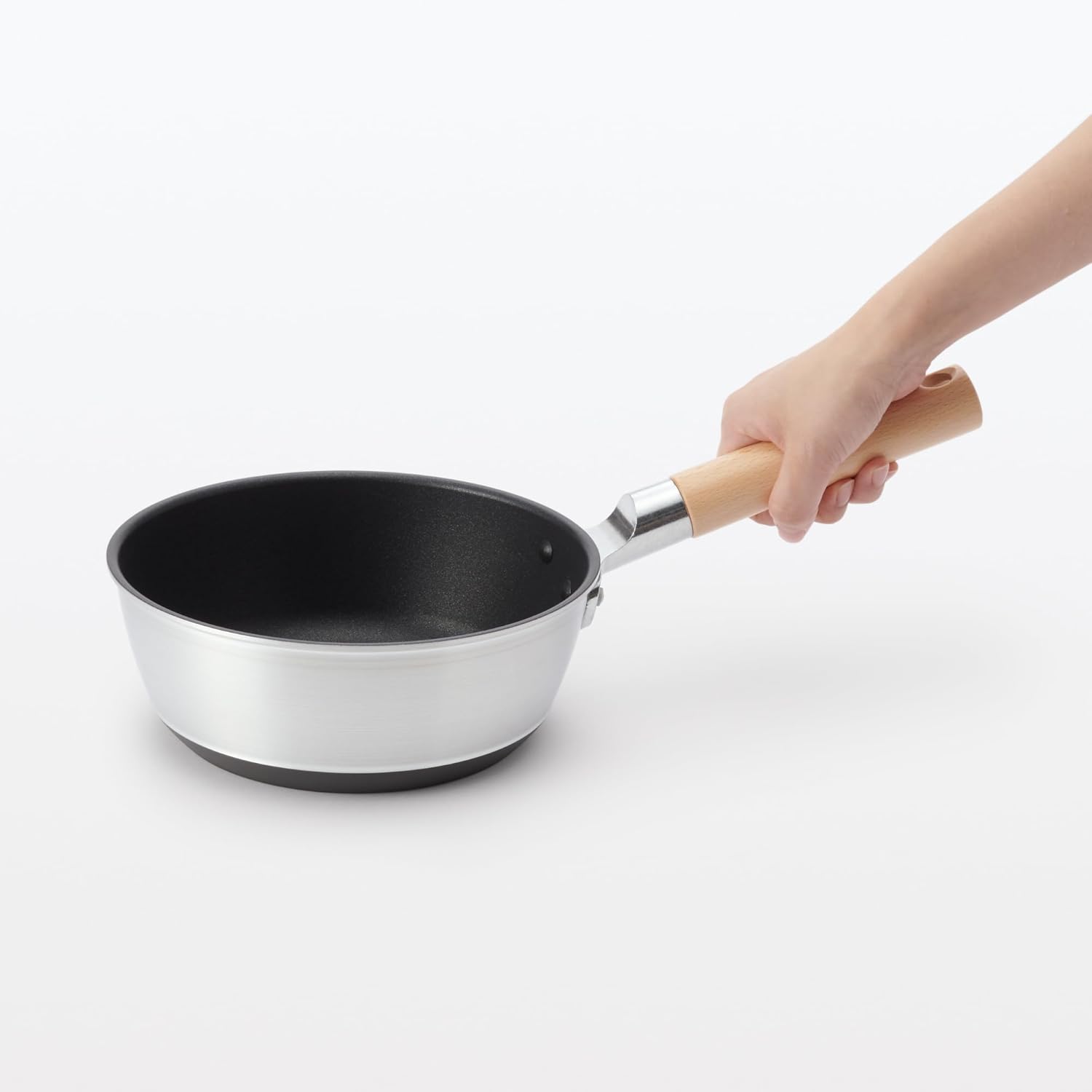 【IH対応】無印良品 鍋としても使えるこびりつきにくいフライパン 深型/約直径20cm