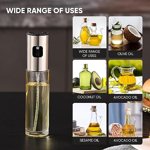 Oil Sprayer for Cooking, 100ml Oil Spray Versatile Glass, Oil Dispenser for Air Fryer, Vinegar, Vegetable Oil, Olive oil, Soy sauce Dispenser - Image 3