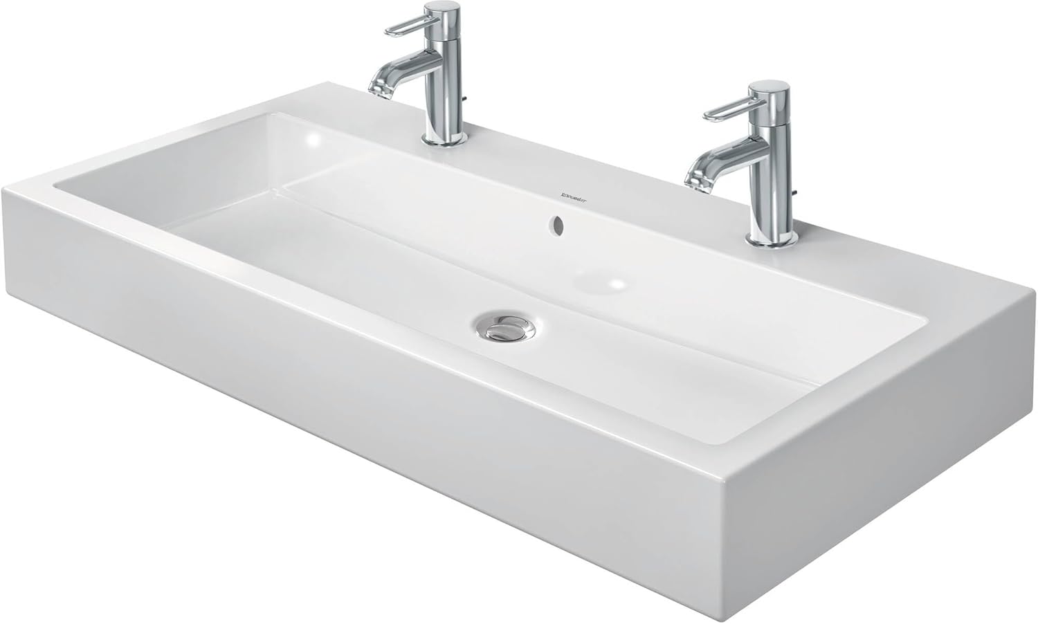Duravit 04541000261 white Washbasin 100 cm Vero, tp, 2 th, ground, WG, Large