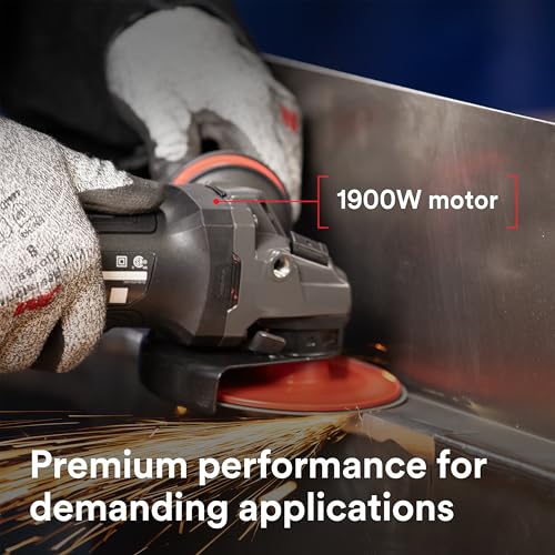 Image of 3M Electric Angle Grinder, 11131, VS, 6 in Paddle Switch, 120V