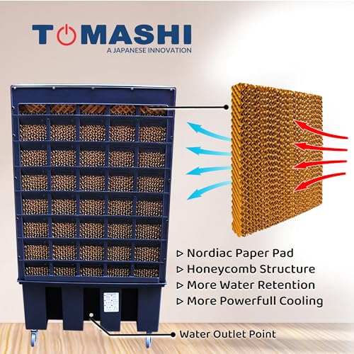 Image of THAR 150 2025 High Performance Air Cooler|44mm Motor|22 in Air Circle|400w Power|Honeycomb Powerful Cooling Pad|90L Water Tank|Shockproof Rustproof Powerful ABS Body
