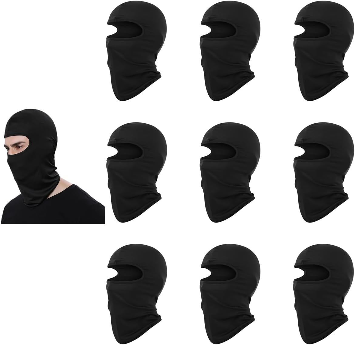 Balaclava Ski Mask Bulk 10pcs Motorcycle Scarf Full Face Cover Breathable Neck Gaiter for Men Women Outdoor Sports