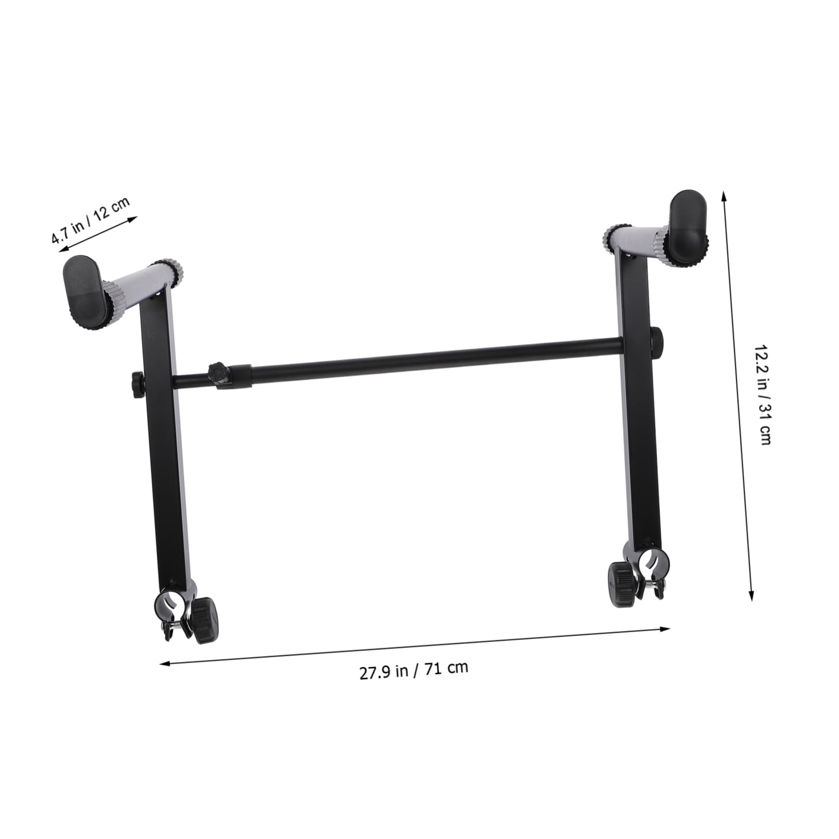 Supporto per Tastiera Doppia in Ferro Struttura Robusta e Cuscinetti in Gomma, per Home e Stage, Supporta Strumenti Pesanti