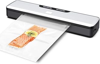 Beauenty Vacuum Sealer Machine - Food Vacuum Sealer Automatic Air Sealing System for Food Storage Dry and Moist Food Modes Compact Design 12.6 Inch with 5Pcs Seal Bags Starter Kit