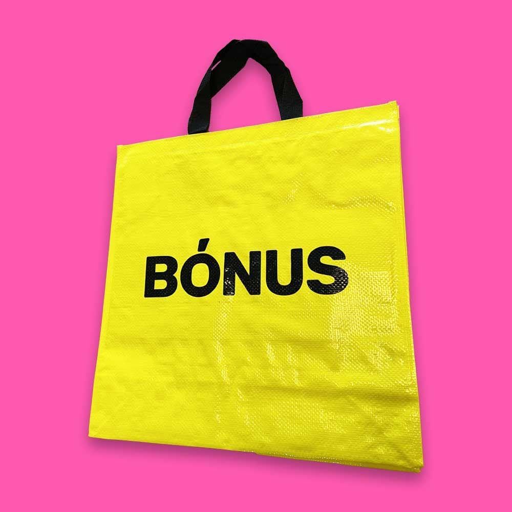 アイスランドのスーパー　BONUS ブラックTシャツ エコバッグ アイスランドのスーパー BONUS ブラックTシャツ エコバッグ