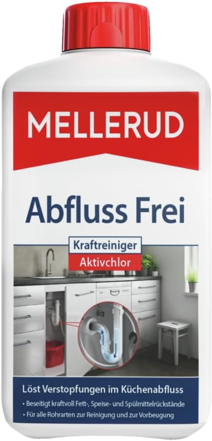 Mellerud Chemie GmbH Drain Free Power Cleaner Active Chlorine 1.0 L