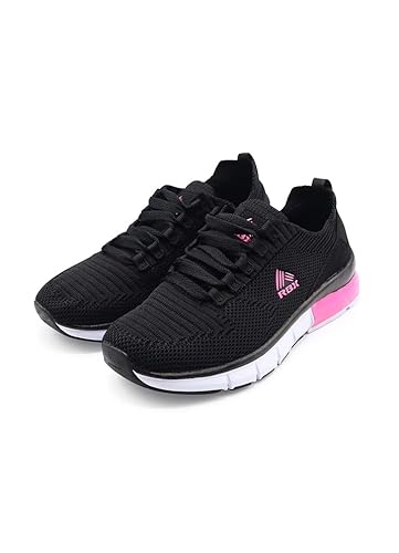 RBX Sneaker Performance Training Knit Lace Up Running Shoe for Women Hzl Black/Pink 7