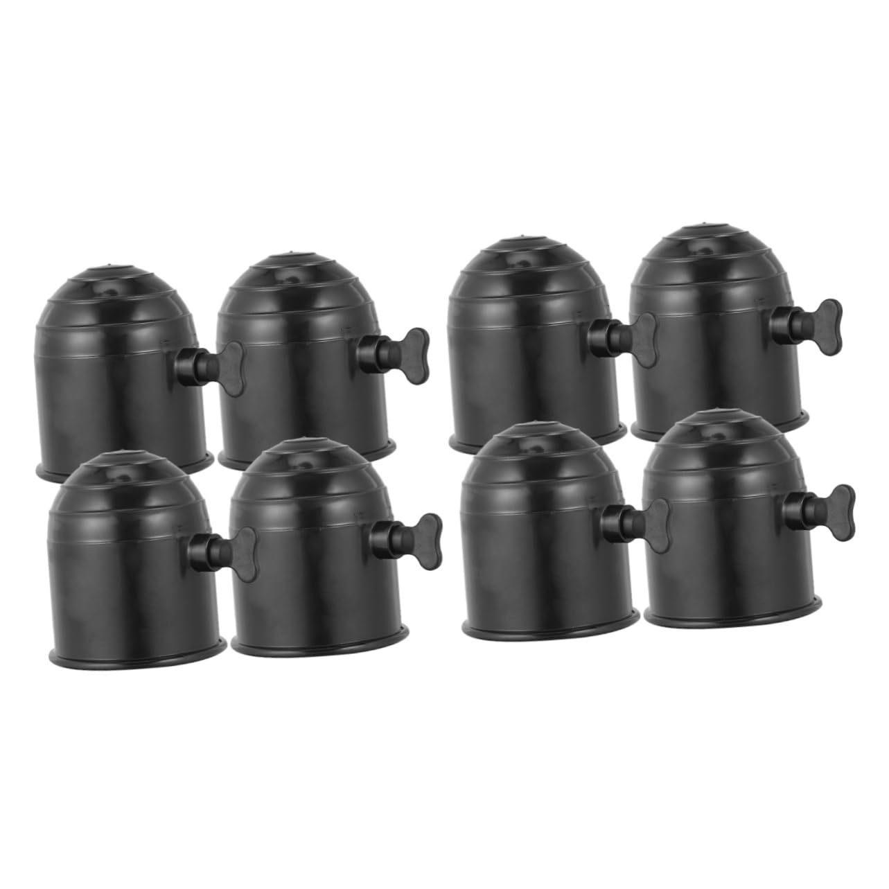 Cabilock 2 Series Tapa Protectora De Cabeza Esférica Tráiler Remolcar Cubrir Anzuelos Cubierta De Enganche De Cubierta De Bola De Enganche De Remolque Abdominales Negro 4 Piezas*2