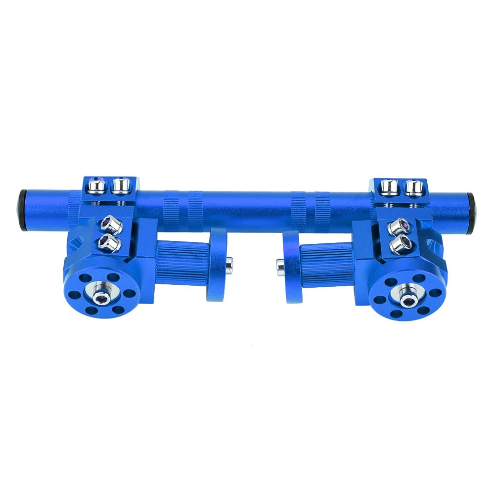 di manubrio regolabile CNC da 7/8" (22 mm) per moto, manubrio in alluminio ricavato dal pieno per pit bike e dirt bike da 125, manubrio rimovibile con regolazione (Blu)
