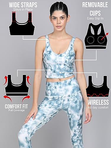 Image of Kobo Medium Impact Slip on Everyday Sports Bra for Women - Lightly-Padded, Non-Wired & High Coverage | Lined Cups with Removable Inserts (Imported)