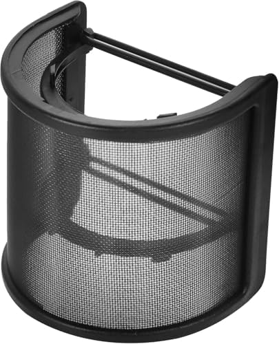 U-shape Durable Metal Microphone Mic Windscreen Pop Filter Mask Shield with Double Layer for Recording Studio Live Broadcast (Black without foam) image 5