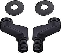 Vista 1 de Adaptador de montaje en pared de 3-3/8 pulgadas, grifo de bañera de pie de garra negra, brazos oscilantes ajustables, tornillo excéntrico