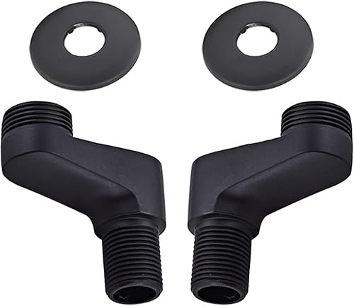 Weirun Adaptador de montaje en pared de 3-38 pulgadas, grifo de bañera de pie de garra negra, brazos oscilantes ajustables, tornillo excéntrico,