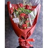 フローリストせきど トールサイズ ブーケ Mサイズ (レッド) 総理大臣賞受賞デザイナー監修 花束 花 生花 フラワー ギフト プレゼント 贈り物 誕生日 お祝い 結婚記念日 退職祝い 赤