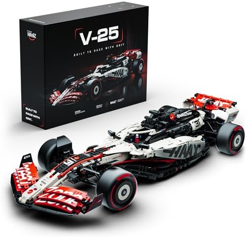Nifeliz V25 F1 Racing Car Model Set, 1:8 Scale Car Building Set for Adults, Collectible and Display Gift for Racing Fans (2,634 PCS, NF10329)