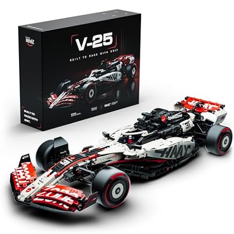 Nifeliz V25 F1 zestaw modeli samochodów wyścigowych, skala 1:8, zestaw do budowania samochodu dla dorosłych, prezent kolekcjonerski i prezentowy dla fanów wyścigów (2634 szt., NF10329)