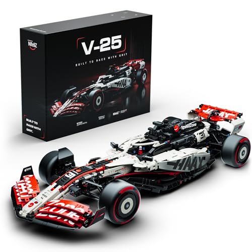 Nifeliz V25 F1 Racing Car Model Set, 1:8 Scale Car Building Set for Adults, Collectible and Display Gift for Racing Fans (2,634 PCS, NF10329)