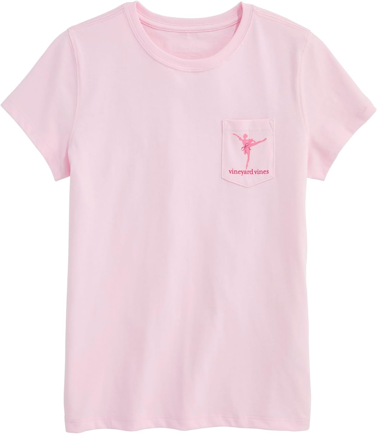 Vineyard Vines Girls' Ballerina Silhouettes Short-Sleeve Pocket Tee