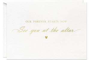 MAGJUCHE See You At The Altar Card: Golden Keepsake for the Groom...