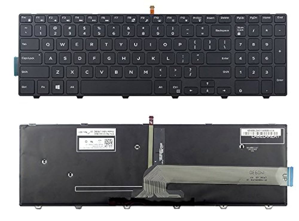 US Layout Backlit Laptop Keyboard for Dell PK1313G2B00