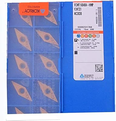 Carus Tool KORLOY VCMT160404-HMP NC3030 Carbide Inserts CNC Tool 10Pcs/Box