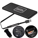 Wireless Charger,POLMXS Wireless car Charger Charging pad 10w Non Slip qi Charger pad Fast Wireless