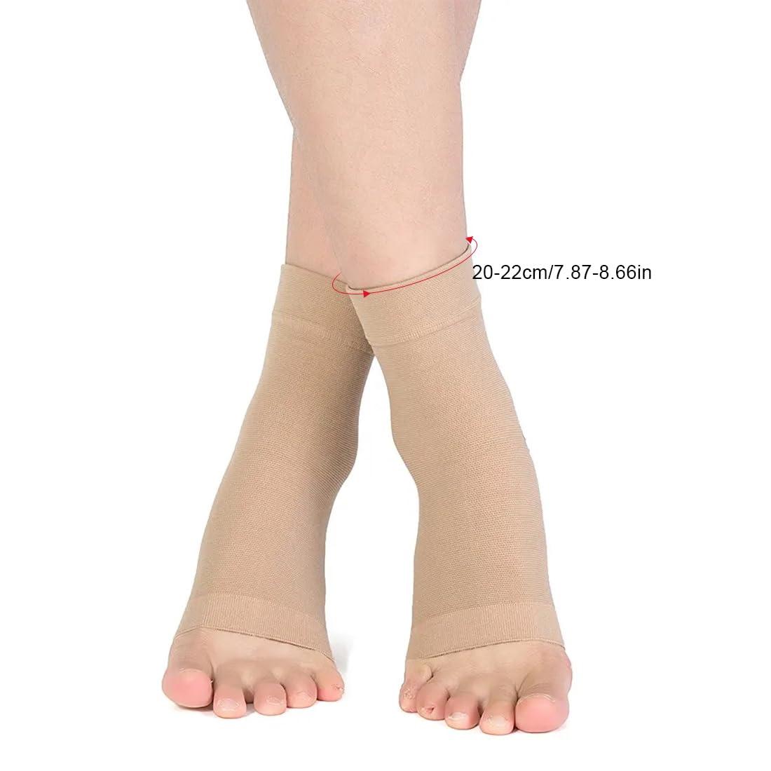 IKOPFLN 1 paio di calzini imbottiti per pattinaggio su ghiaccio con cuscinetto in gel protezione per le caviglie protezione per le caviglie per hockey skate elastiche per stivali sport, corsa