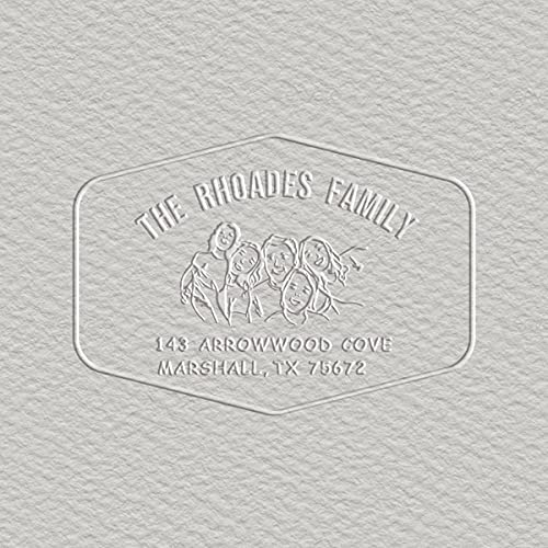 Trodat Family Address Embosser - Hand-Held Embossing Stamp - Seal Embosser Best for Gifts