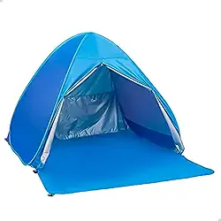 Barraca Para 2 Adultos Com Proteção Contra Raios Solares Azul Tenda De Verão Com Proteção Solar UV Barraca De Camping Leve Com Ventilação Lateral