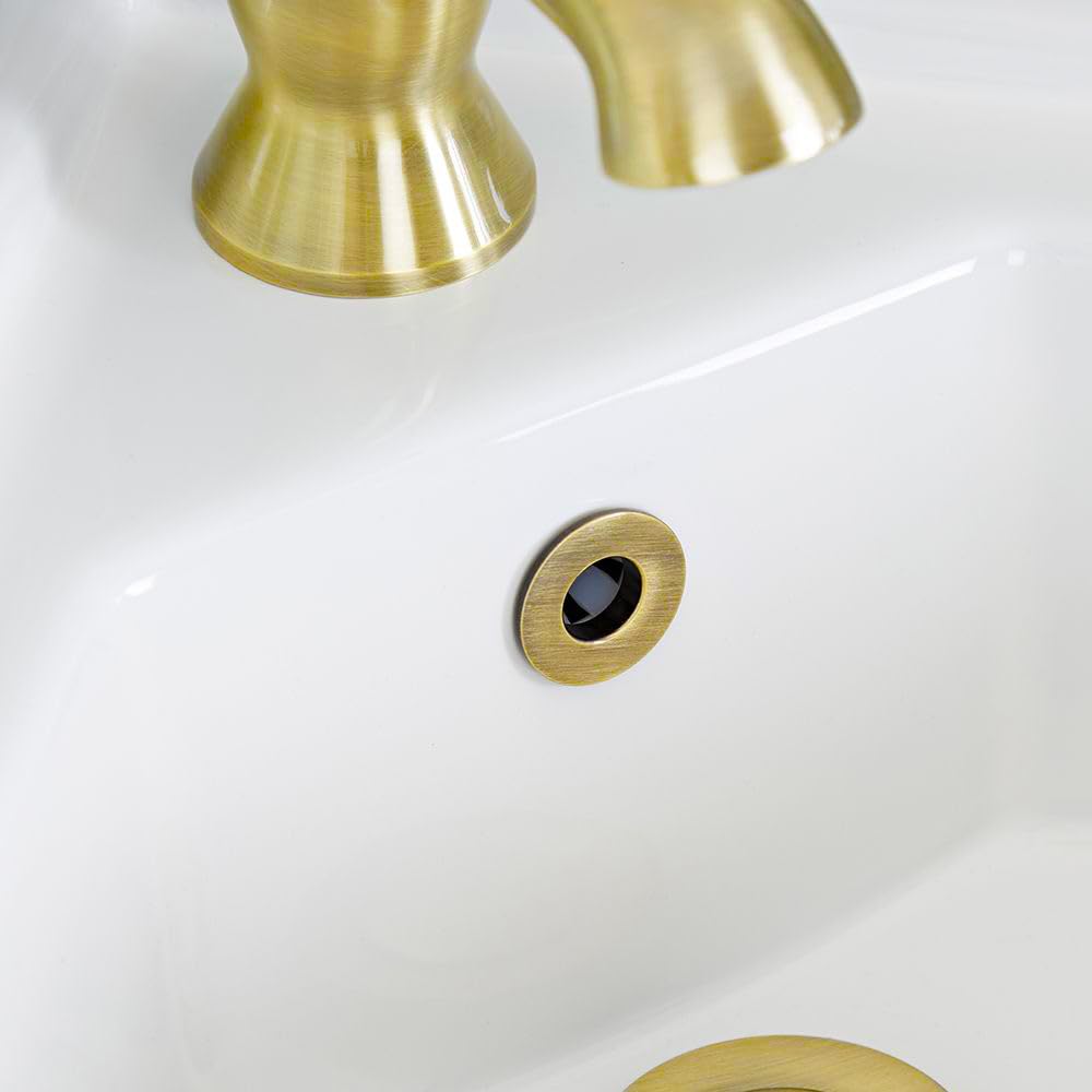 Nes Home Basin Overflow Ring Replacement Overflow Sink Hole Cover Brushed Brass
