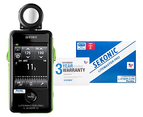 New Sekonic L-478DR-U-PX Phottix Strato II System Lightmeter With Exclusive USA Radio Frequency And Exclusive 3-Year Warranty