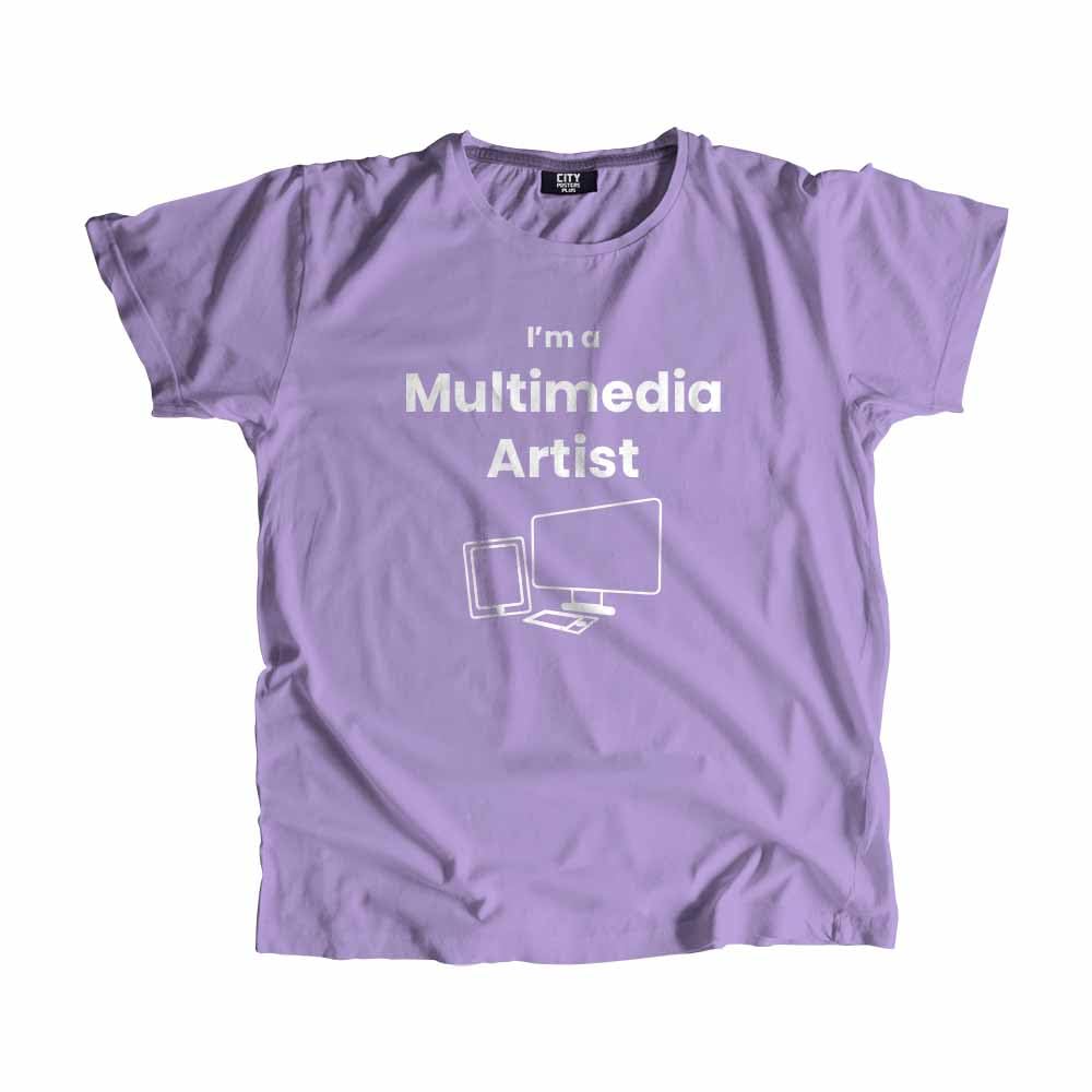 T-shirt multimédia artist lavande idéal pour le studio de création