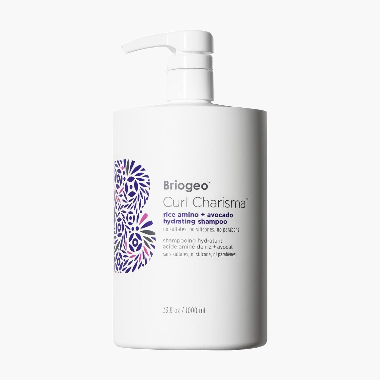Briogeo Curl Charisma, Champú Hidratante para Rizos, con Aminoácidos de Arroz y Aguacate, Sin Sulfatos, 1000 ml