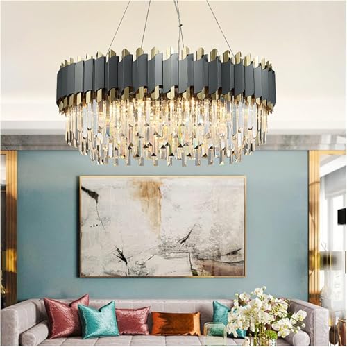 Suspension LED en cristal et chrome pour illuminer votre chambre