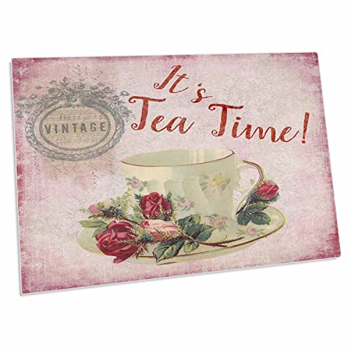 3dRose Pad Desk Nostálgico Teatime Vintage 23x16in