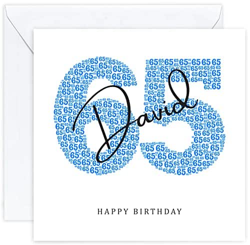 Personalised 65th Birthday Card - Sixty Fifth Birthday Card for Sixty ...