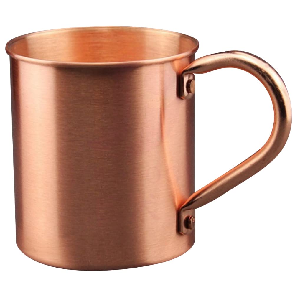 Jkjhbhged 450ML Copper Mug Water Cup Cup Straight Body Curling Cup Bar Cocktail Glass Beer Mug