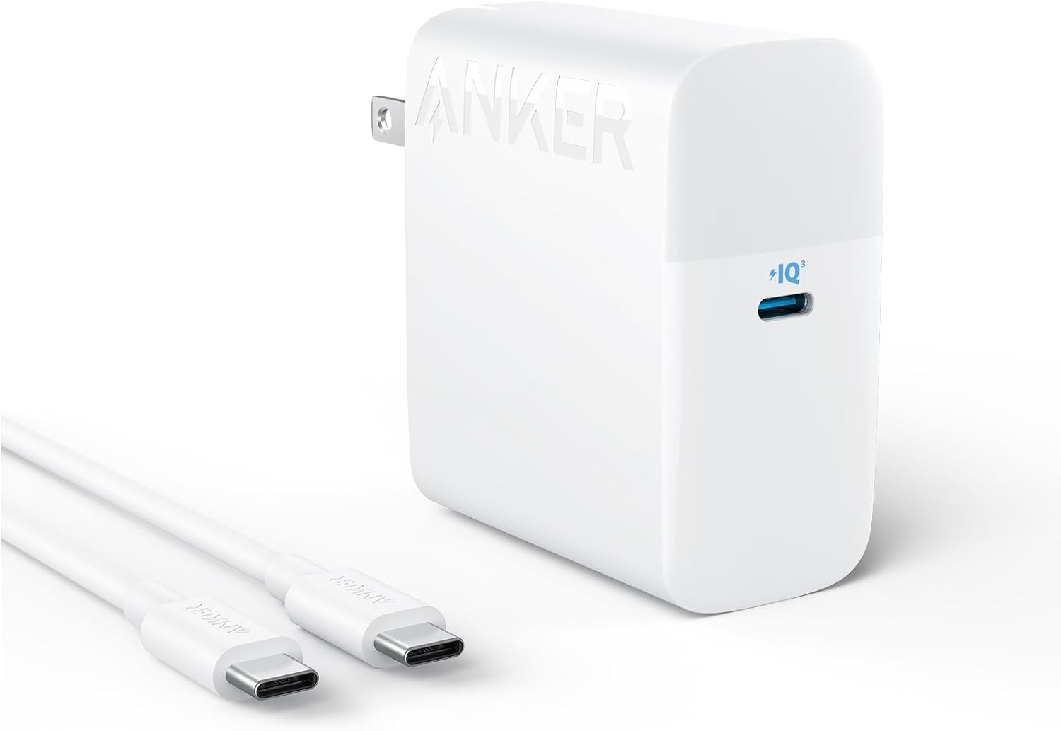 Laptop Charger, Compact Foldable 100W USB C Charger with 5FT Cable | High-Speed for MacBook Pro/Air, Samsung Galaxy, iPhone 17/16, iPad Pro, and More