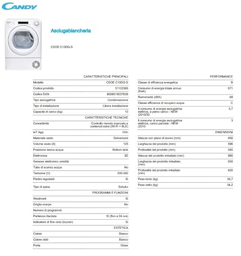 Candy Smart Pro CSOE C10DG-S