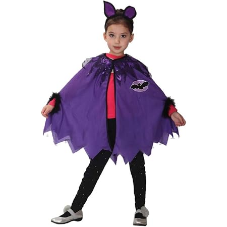 Lovelegis Costume da Bat Girl Bimba - Pipistrello - Bambina - Travestimento  - Carnevale - Halloween - Cosplay - Accessori - Taglia S (95-110 cm) :  Amazon.it: Giochi e giocattoli