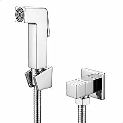 Ducha Higiênica Banheiro Cromada Chuveirinho Aço Inox Cromada 1/4 de Volta SOFTINOX — Design Elegante em Metal + ABS Reforçado, Ducha para Lavabo/Bidê