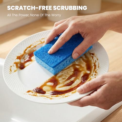 Kitchen Sponges, 12 Count, Non-Scratch Scrub Sponge, Dual Sided Cleaning Sponges for Dishes, Kitchen, Bathroom - Image 5