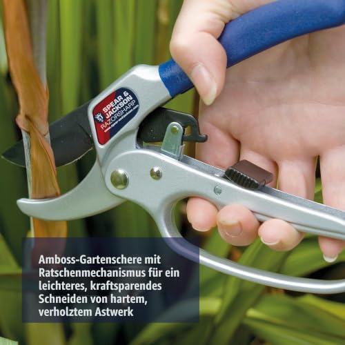 Spear & Jackson 6358RS Ratschen-Amboss-Gartenschere, 4-stufige Ratsche – Ansicht 3