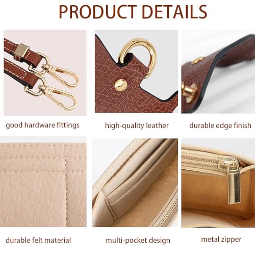 Image of Chispee Leather Shoulder Strap Replacement Set, Adjustable Purse Strap Extender for Crossbody Bag Conversion