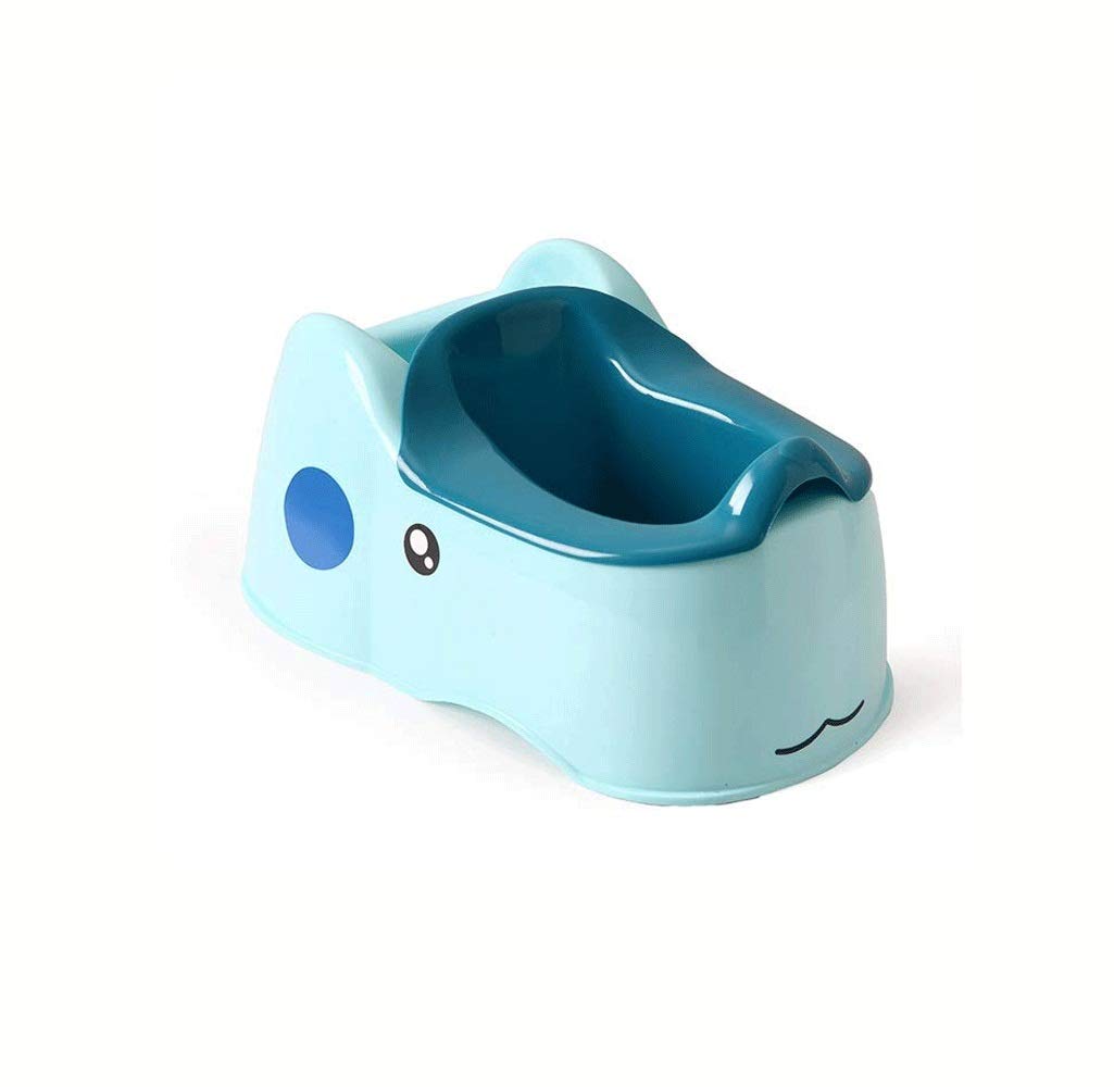 Toilettentrainer, Töpferstuhl für Jungen & Mädchen, Abnehmbarer Abfallbecher, Multifunktions-WC-Urinal Spülen Furz Artefakt, weiß (Color : Blue)