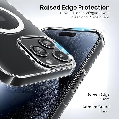 Image of Anti-Yellow Clear Case for iPhone 14 Pro Max | UV Shield Technology | Zero-Yellowing Formula | MagSafe Compatible | Drop Protection (TPU + Polycarbonate | Crystal Clear)