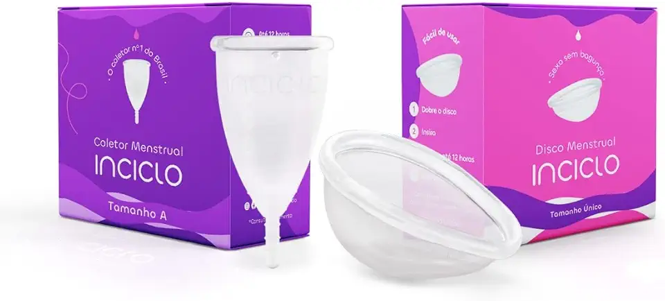 Kit Coletor Menstrual + Disco Menstrual (A (a partir de 30 anos ou com filhos))