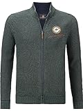 Jan Vanderstorm Herren Strickjacke Isidur dunkelgrün 5XL (XXXXXL) - 72/74