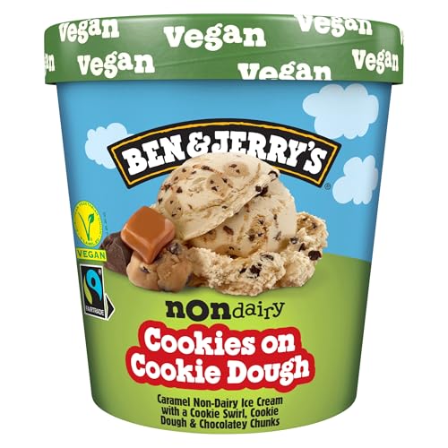 Ben & Jerrys Non Dairy Cookies on Cookie Dough Vegan Ice Cream Tub 465ml