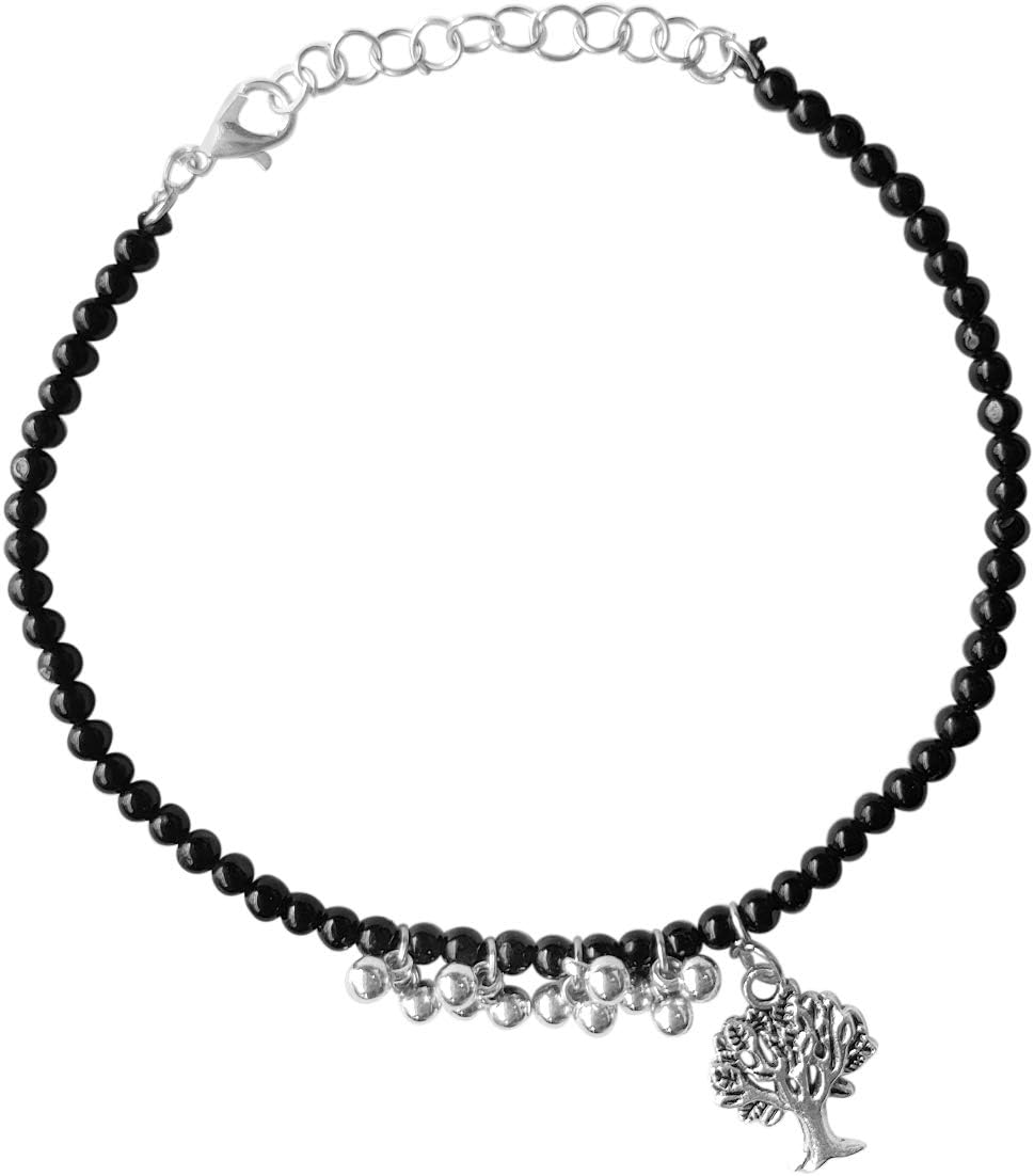 Shubhanjali Nazariya Crystals Stone Anklet for Women & Girls